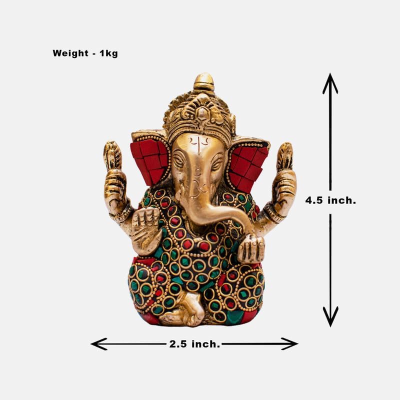 Statuestudio Brass Lord Ganapati Idol Decor