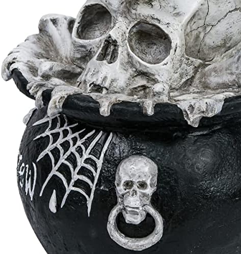 National Tree Company Stacked Skulls Cauldron Table Decoration 38 Inches