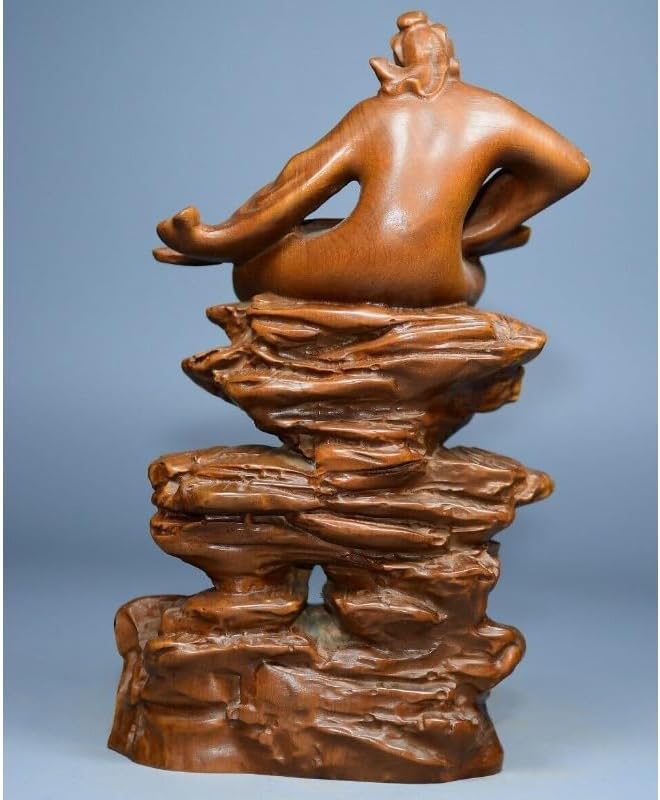 LimpaC Handmade Boxwood Piano Playing Statue