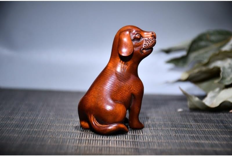 LimpaC 12 Zodiac Boxwood Dog Statues Handmade Decor