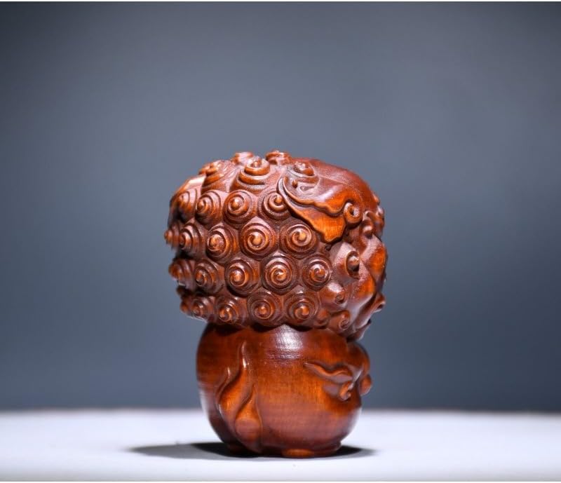 LimpaC Boxwood Kylin Statue Handcrafted Meditating Decor