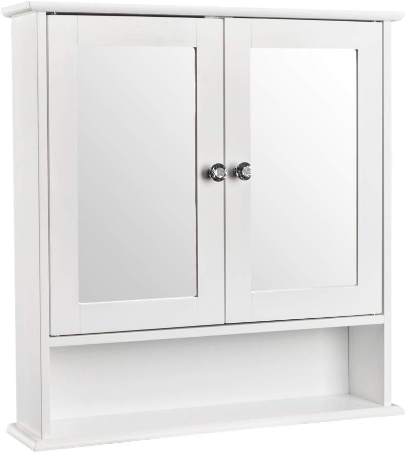 Kcelarec Wall Mounted Medicine Cabinet with Mirror 1