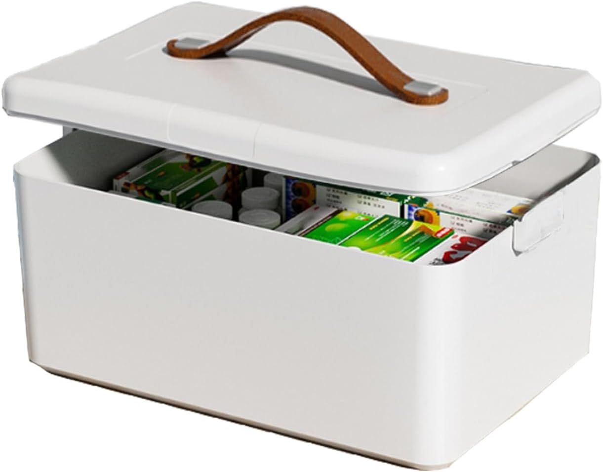 JWShang Medicine Cabinet with Leather Handle
