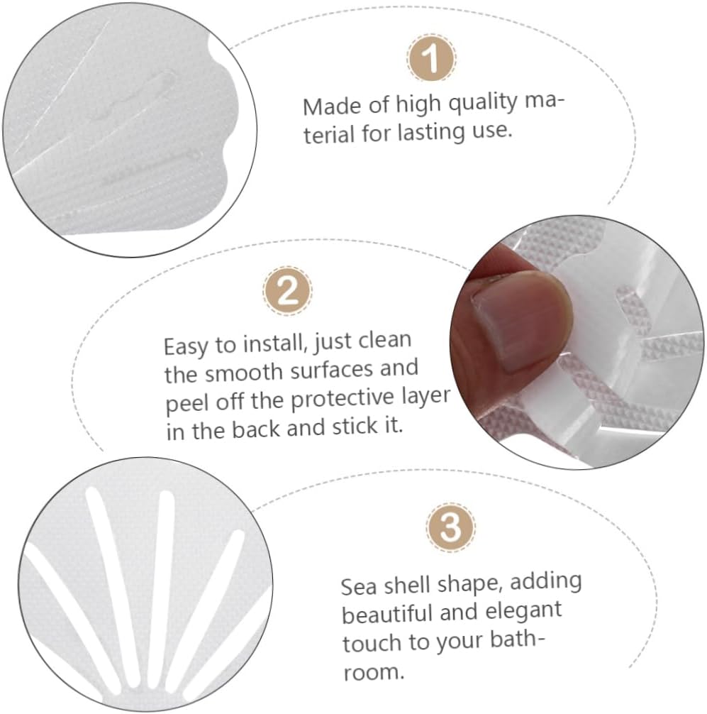 Ciieeo 24pcs Non-Slip Shower Treads Bathroom Decals