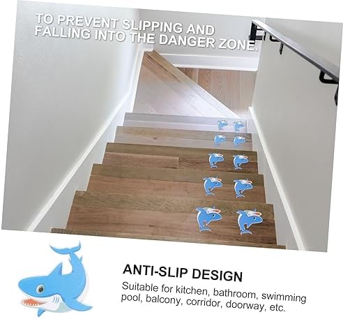 Ciieeo Anti Slip Tub Stickers 5pcs Shark Design