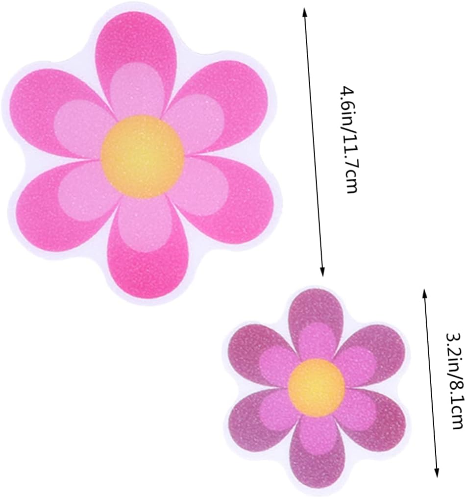 Ciieeo Non-Slip Bath Stickers 10pcs Flower Design