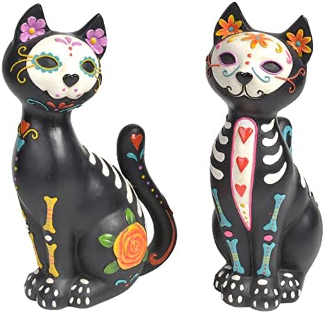 Newman House Studio Sugar Skull Figurine Set of 2