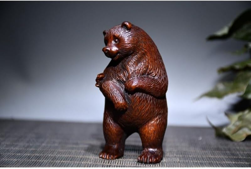 LimpaC Handcrafted Boxwood Selenarctos Thebetanus Statues
