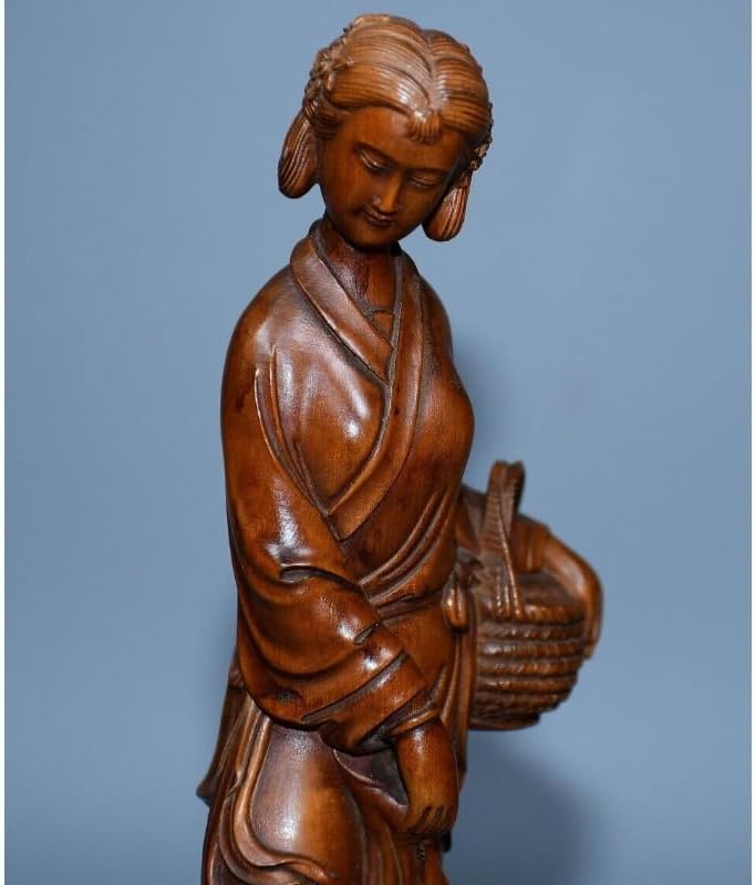 LimpaC Collection Mini Boxwood Meditating Woman Statue