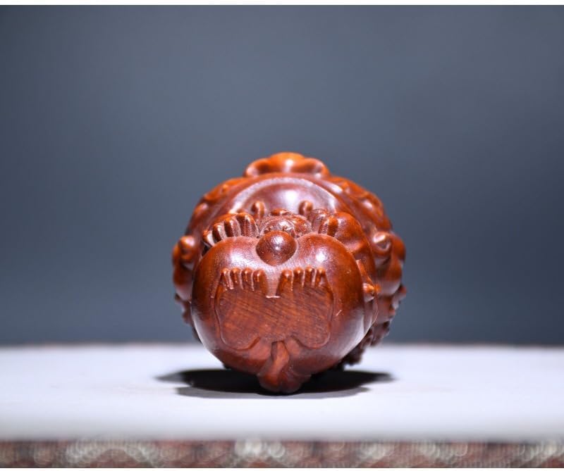 LimpaC Boxwood Kylin Statue Handcrafted Meditating Decor