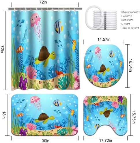 Lnond 4 Pcs Kids Bathroom Accessory Set