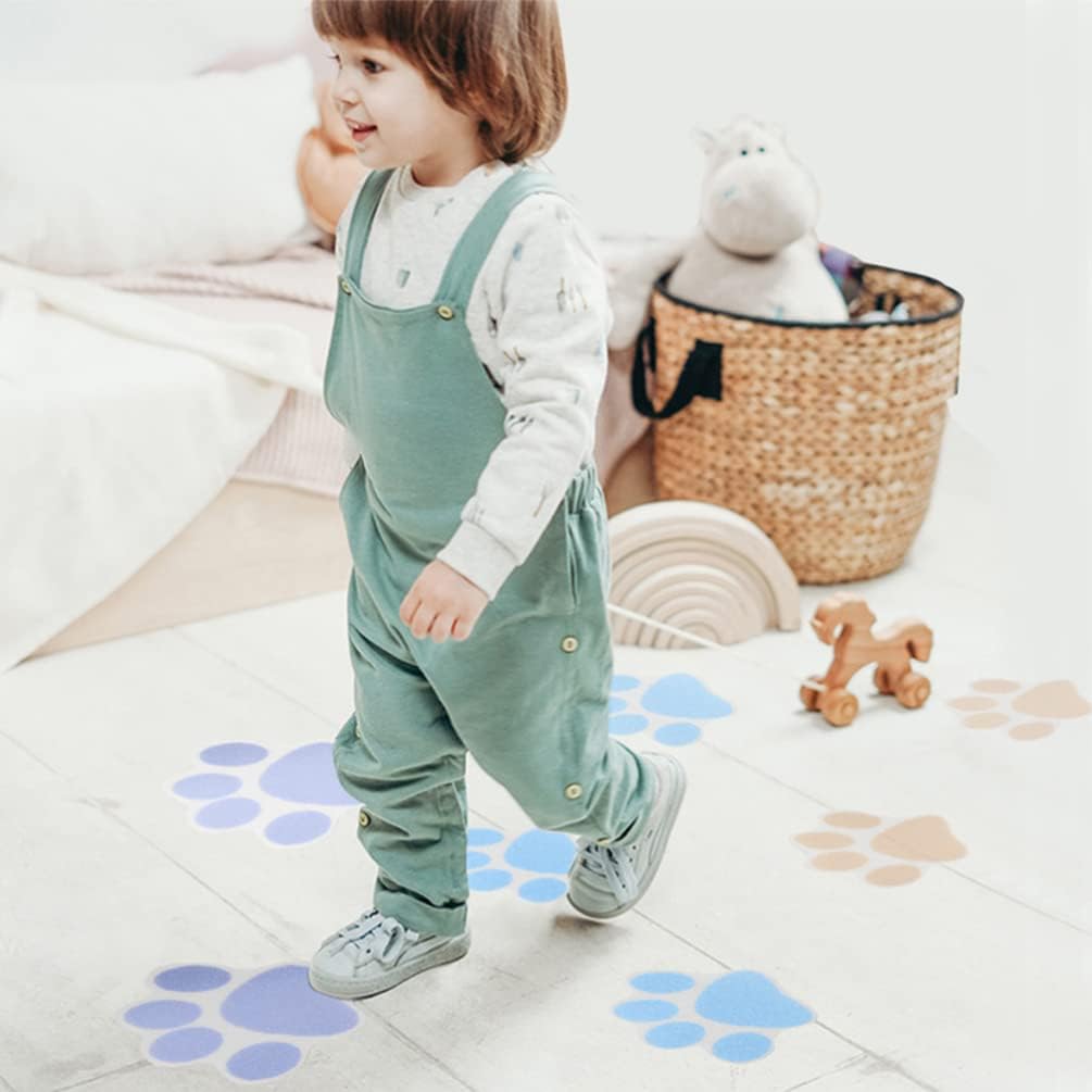 iplusmile Non-Slip Paw Print Bathtub Stickers 10pcs 1