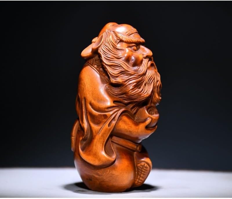 LimpaC Handcrafted Boxwood Zhong Kui Statue