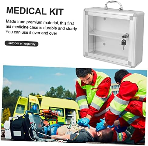 SOESFOUFU Portable Medicine Cabinet Locking Storage Box