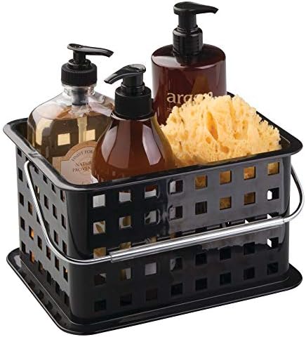 iDesign Spa Plastic Storage Shower Basket - Black