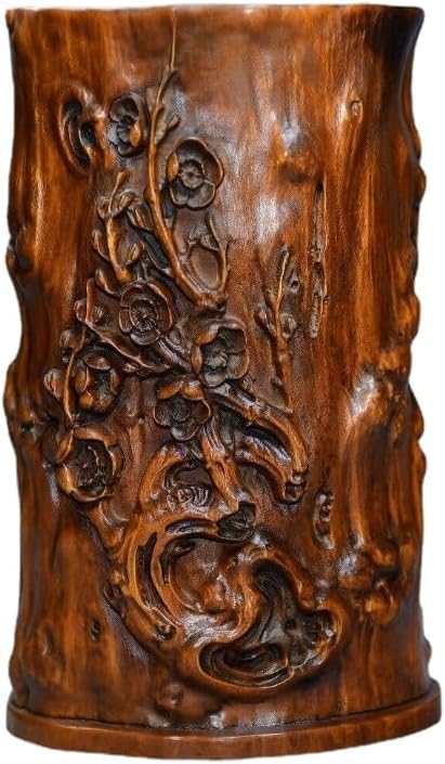 LimpaC Handcrafted Plum Blossom Tree Stool Brush Pot Statue