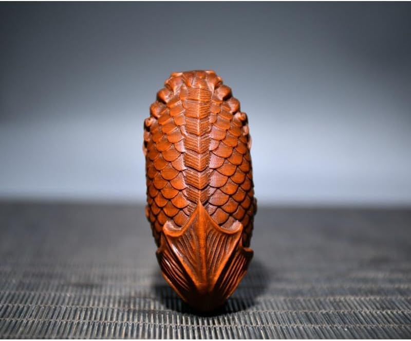 LimpaC Collection Boxwood Fish-Changed Dragon Statue