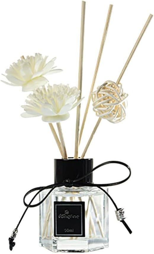 White Fibre Statue with Glass Diffuser and LED Light