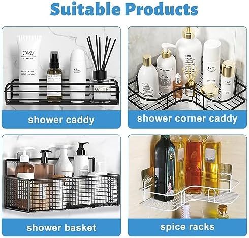 ChrisW 4-Pack Clear Suction Sticker for Bathroom Shelf