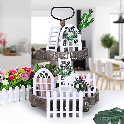 Farmhouse Decor Statue -- Gold Black Design