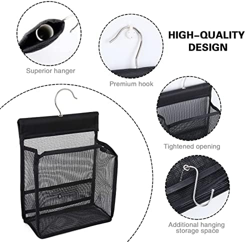 Hanging Mesh Bath Basket Organizer for College Dorms and Travel