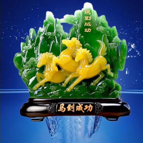 Feng Shui Wealth Statue - Jade 3 Yang Kai Tai Resin Ornament