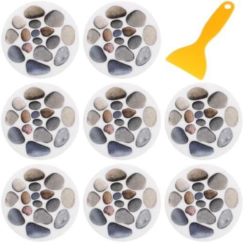 Cabilock 8pcs Anti-Slip Bath Tub Stickers with Scraper