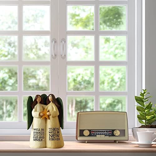 Nudsfuii Small Statue Figurine for Friendship Decor