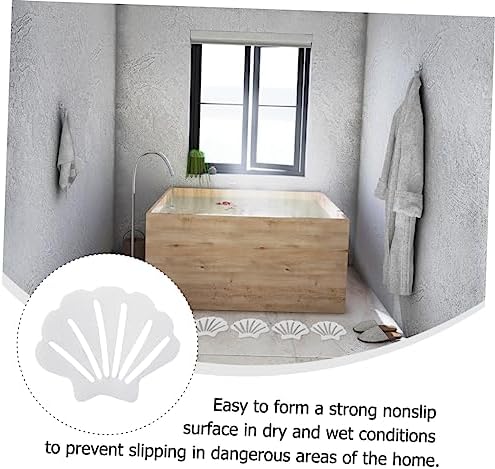 LIFKOME 12pcs Shell Shape Nonslip Bathroom Stickers