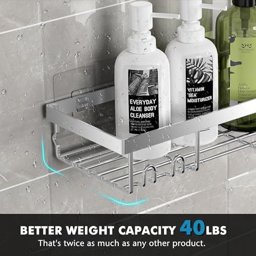 Moforoco 5-Pack Adhesive Shower Caddy Organizer 1