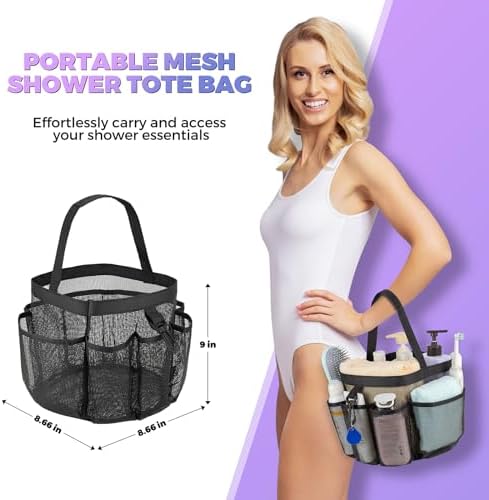 Mesh Shower Caddy Portable with 8 Pockets 1