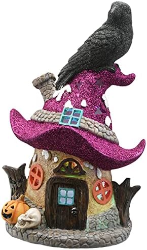 Pre-Lit Haunted Mushroom House Decoration LED Lights 10 Inches