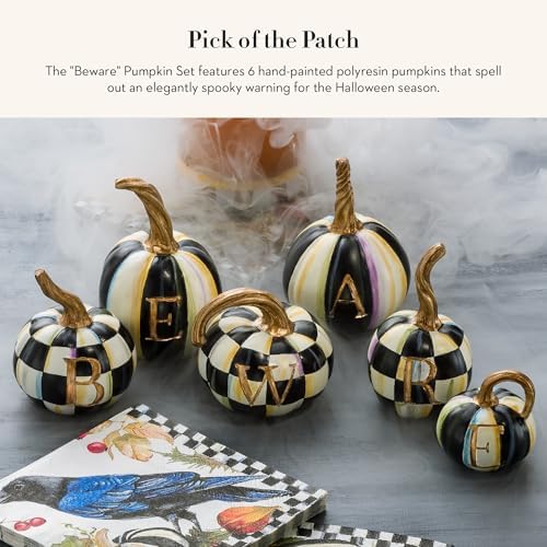 MACKENZIE-CHILDS Beware Resin Pumpkin Decor Set of 6