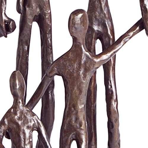 Danya B Family of Five Bronze Sculpture with Velveteen Base