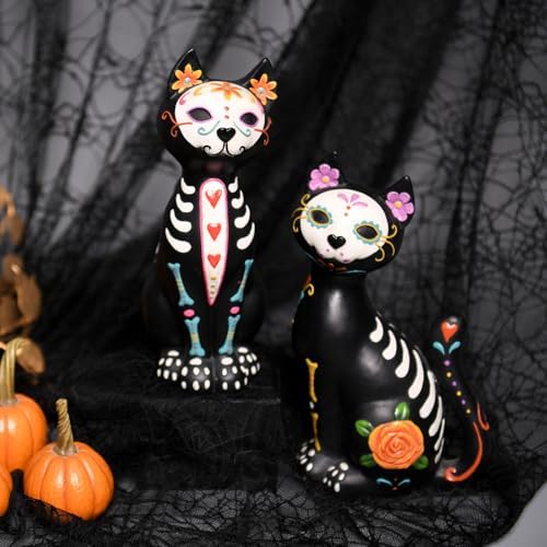 Newman House Studio Sugar Skull Figurine Set of 2