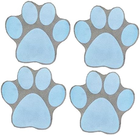 Ciieeo 4pcs Cartoon Dog Footprint Bath Decals
