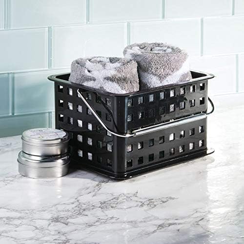iDesign Spa Plastic Storage Shower Basket - Black