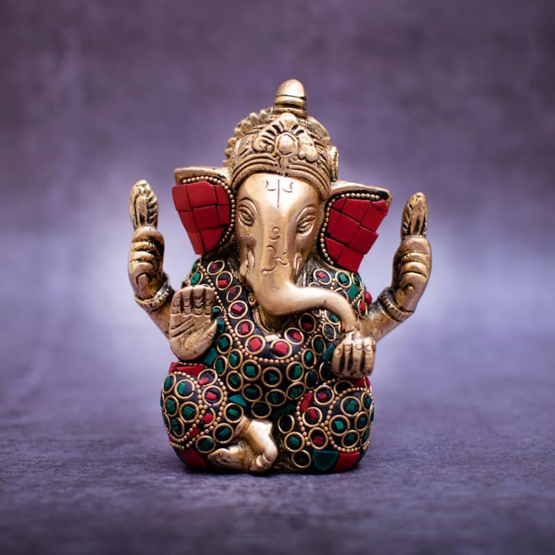 Statuestudio Brass Lord Ganapati Idol Decor
