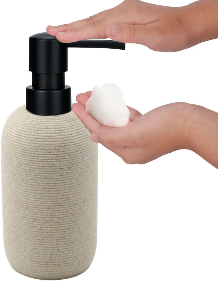 Aksipo Beige Resin 5Pc Bathroom Accessory Set