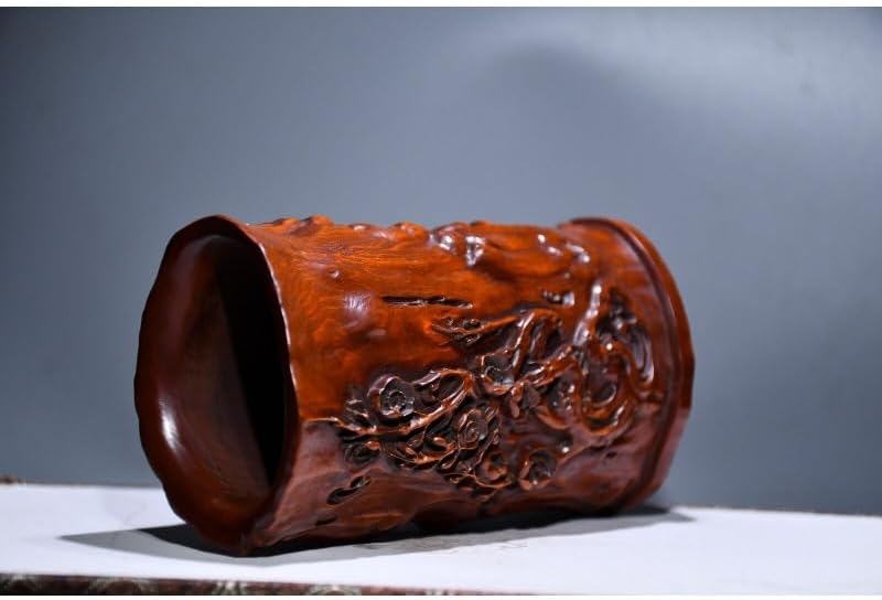LimpaC Collection Boxwood Tree Grain Brush Pot Statue