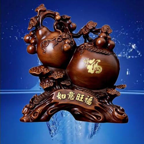 Chinese Feng Shui Resin Wealth Prosperity Statue - 34x22x38cm
