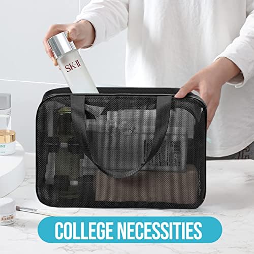Gocvo Mesh Shower Caddy Bag - Black Large