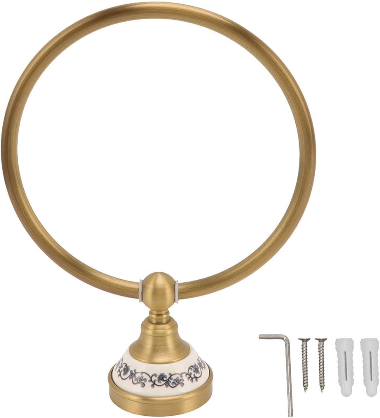 Hyuduo Antique Brass Towel Holder for Bathroom 1