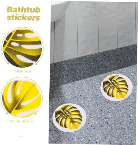 Ciieeo Non-Slip Leaf Bathtub Decals