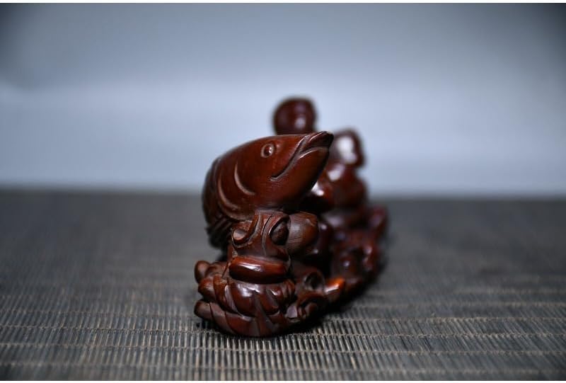 Handcrafted Boxwood Bamboo Meditating Statue
