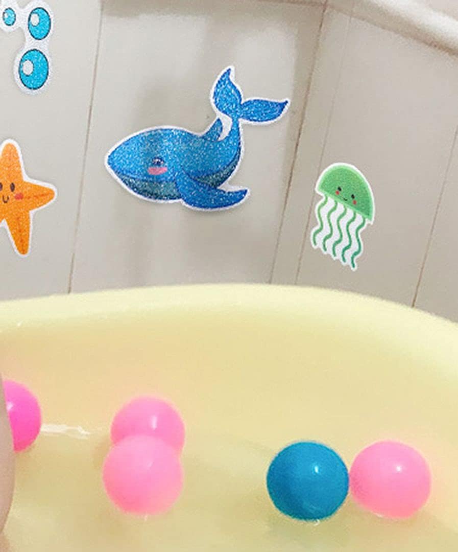ChezMax Non-Slip Bath Stickers with Anti-Slip Cartoons