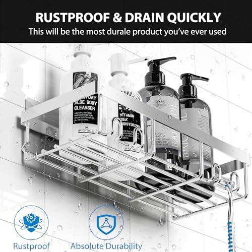 Moforoco 5-Pack Adhesive Shower Caddy Organizer 1