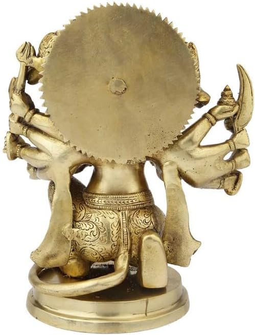 Statuestudio Panchmukhi Hanuman Statue 10Inch Brass