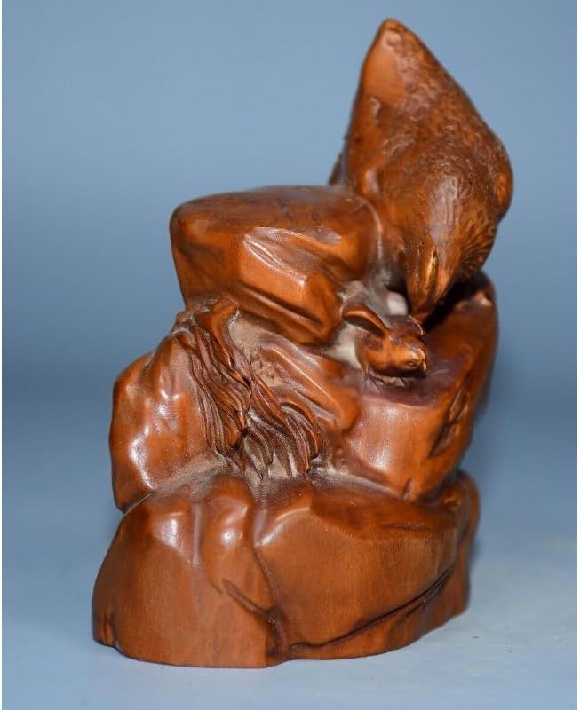 Handcrafted Boxwood Rooster Statue Decor