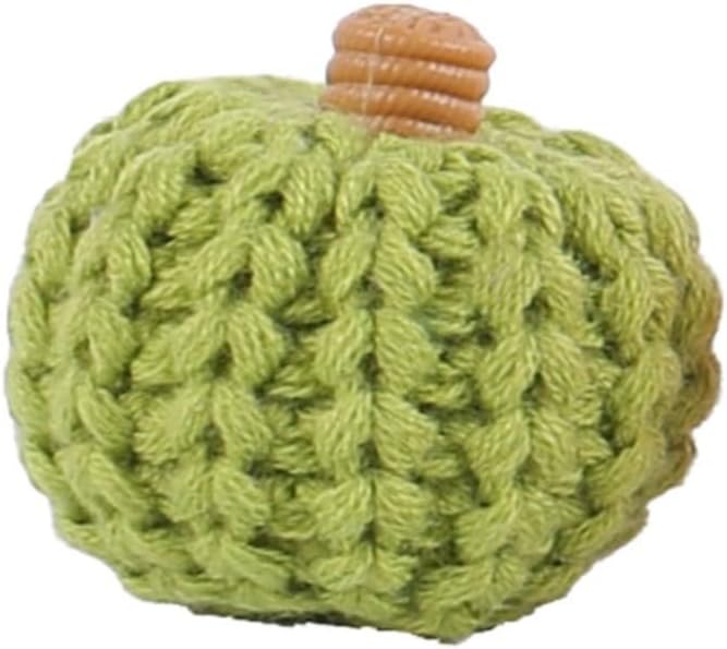 Mini Knit Pumpkin Statue - Modern Home Decor Accent